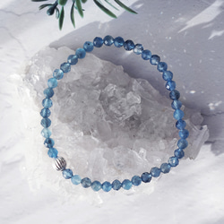 深藍色海藍寶石圓形切割手鍊 - 深海 第2張的照片