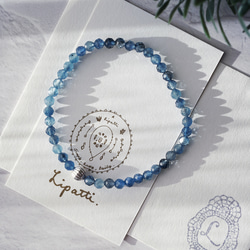 深藍色海藍寶石圓形切割手鍊 - 深海 第5張的照片