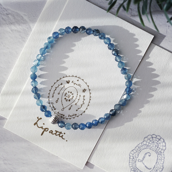 深藍色海藍寶石圓形切割手鍊 - 深海 第5張的照片