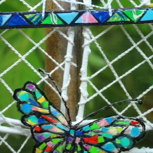 花と蝶のアート作品 木製フレーム付き 絵画 蝶チョウ ファブリック パネル 枠付き アート人気 モダン 絵 70