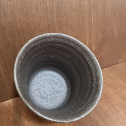 フリーカップ(信楽焼き)　濃い焦げ茶色　灰色 10枚目の画像