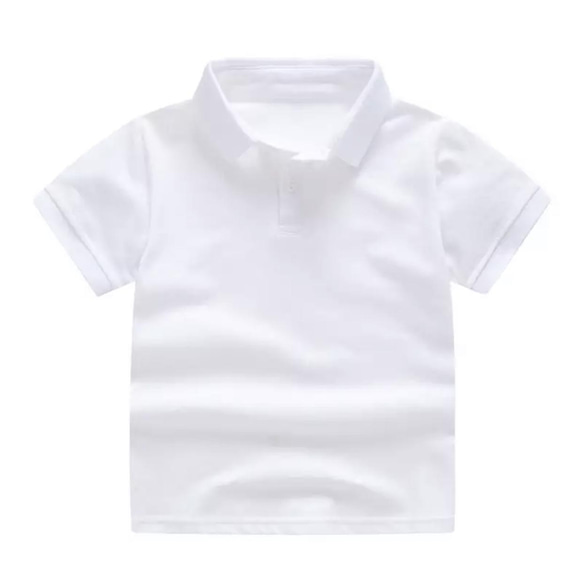 名入れします♡モノグラム刺繍入りポロシャツ♡キッズ90サイズ♡パーソナライズ♡白 ホワイト 18枚目の画像