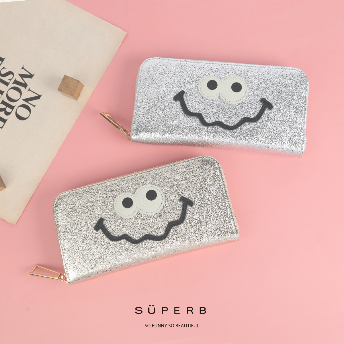 【メタリックホイルキョロメ長財布/全3色】思わず誰かに見せたくなるキョロメ長財布/ラウンド型財布/長財布【メタリック】