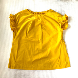 ワンサイズSALE❗️ひまわり サラサラコットンで肌にまとわりつかないスカート屋さんの夏に涼しいフリフリブラウス♪ 4枚目の画像