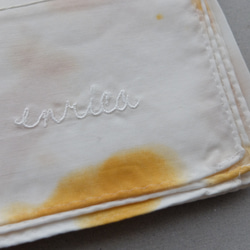 enrica handkerchief L / 変わり水玉プリント yellow 2枚目の画像