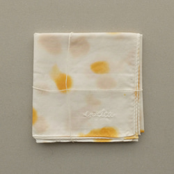 enrica handkerchief L / 変わり水玉プリント yellow 1枚目の画像