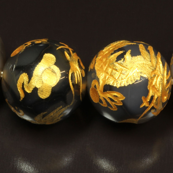 【龍の紋章が縁起物】16ミリ 風水神 皇帝龍 ドラゴンアゲート 龍紋石 ブレスレット 辰年 お守り効果 東方の守護神 皇帝龍 ドラゴンアゲート