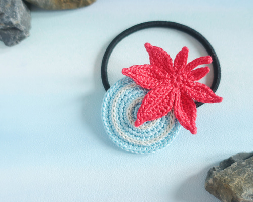 紅葉と波紋のヘアゴム（全4色）｜水面に揺れる、秋ひとひら ヘアゴム