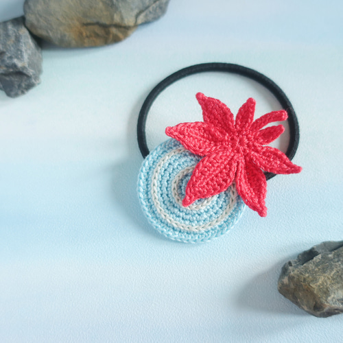 さん太様　10.21 ゾウ　レジンヘアゴム　紅葉　金襴和装帯0921 さん太様 10.21 ゾウ レジンヘアゴム 紅葉 金襴和装帯 48-6-127_1.jpg