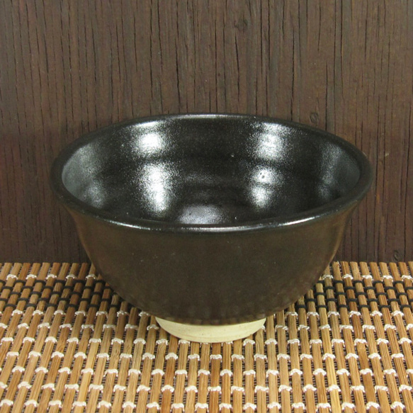 陶器 ひとくち茶碗　黒釉【220520】 1枚目の画像