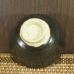 陶器ご飯茶碗（小）黒釉【220516】 4枚目の画像