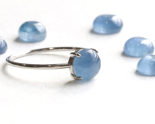 Silver925 空色の指輪 天然石カイヤナイト --Sky blue-- 指輪・リング