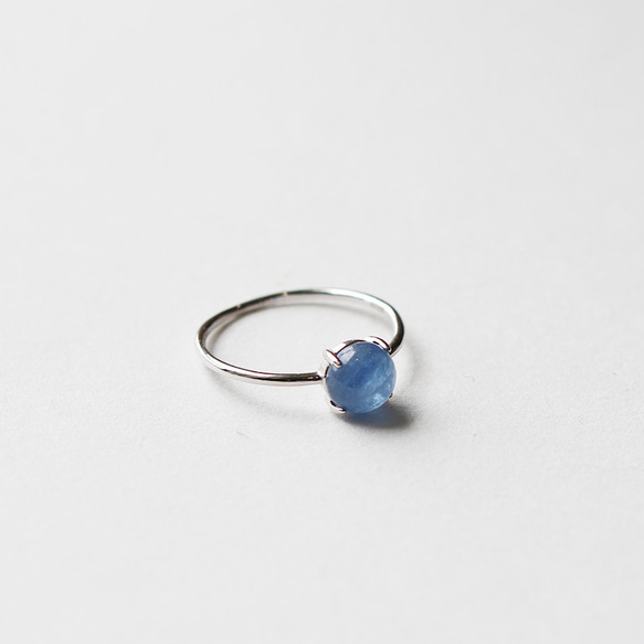Silver925天藍戒指天然石藍晶石--天藍-- 第3張的照片