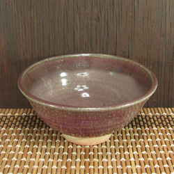 陶器ご飯茶碗（中）還元焼成・薄あずき色【220514】 1枚目の画像