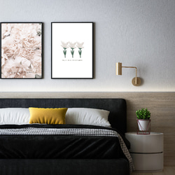 【アートポスター】植物　花　北欧　ピンク　ポスター　アート　インテリア　シンプル　芍薬　ボタニカル 5枚目の画像