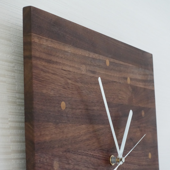 (2704)無垢のウォールナットを使った掛け時計★オイル仕上げ N1256116938(9620円)