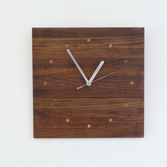(2704)無垢のウォールナットを使った掛け時計★オイル仕上げ N1256116938(9620円)