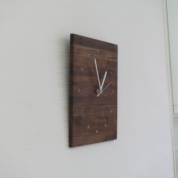 (2704)無垢のウォールナットを使った掛け時計★オイル仕上げ N1256116938(9620円)
