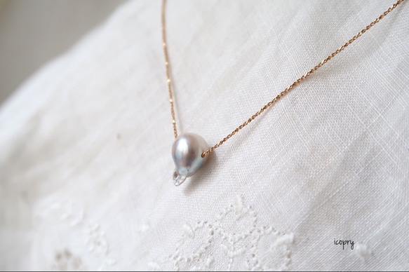 nina's（ファッション） アコヤ真珠 ピアス 5.5-6.0mm K18 K14WG