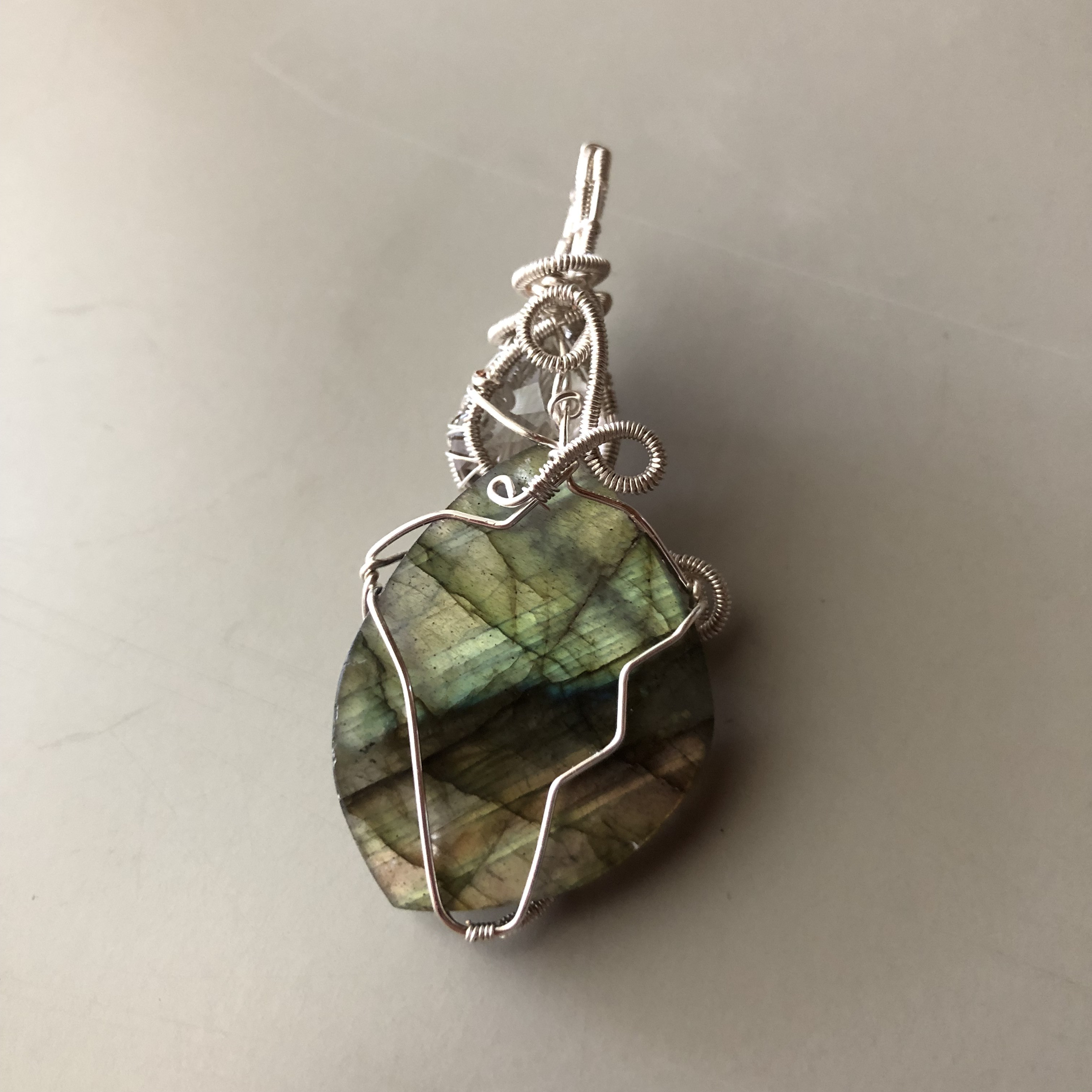 ラブラドライト&スモーキークォーツPT