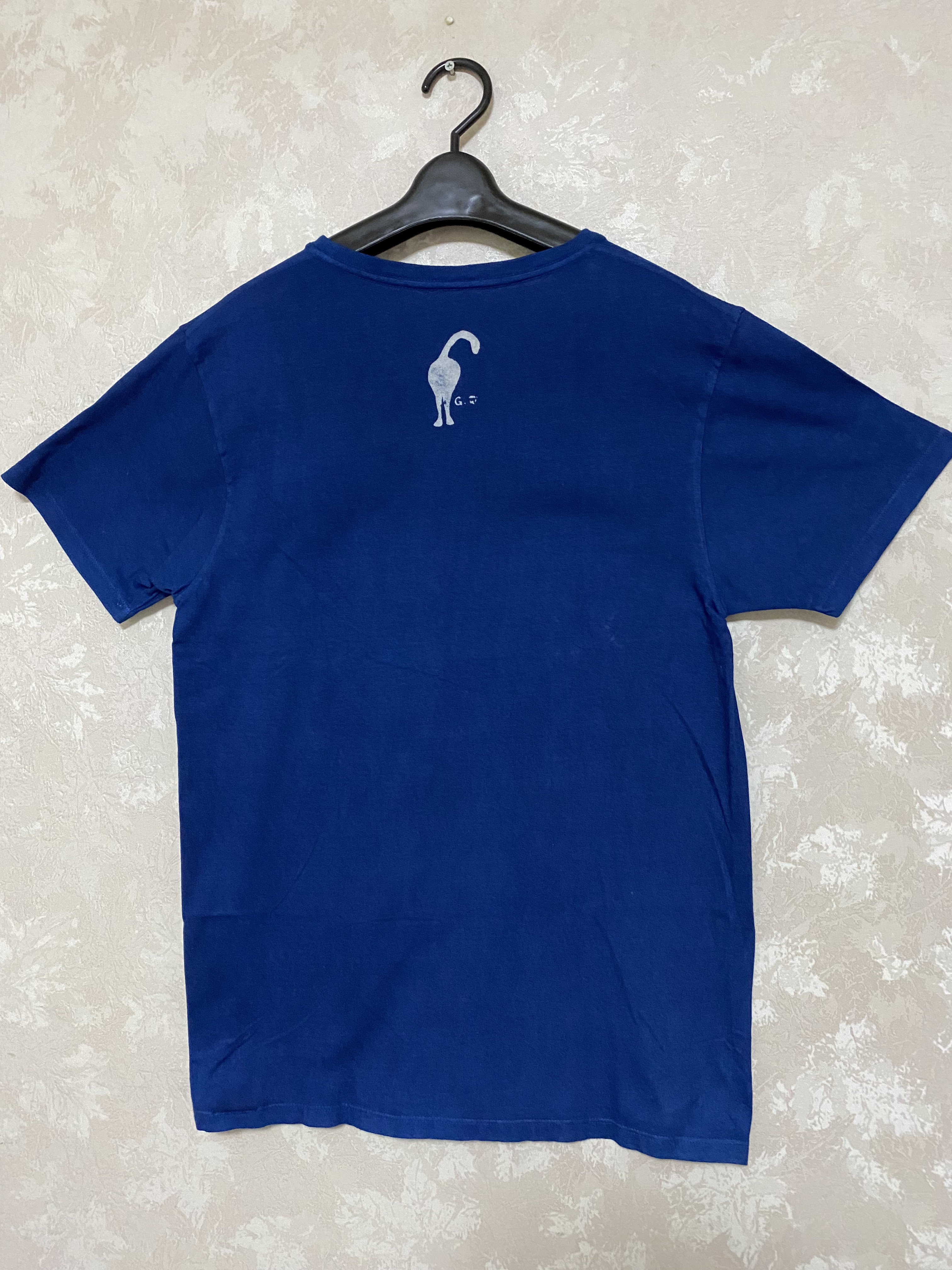 藍染めTシャツ(ネコ3) 、6