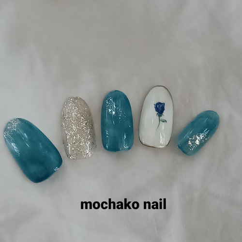 ミルキーニュアンス ネイルチップ ミルキーオレンジのニュアンスネイル- ネイルチップ専門店ミチネイル