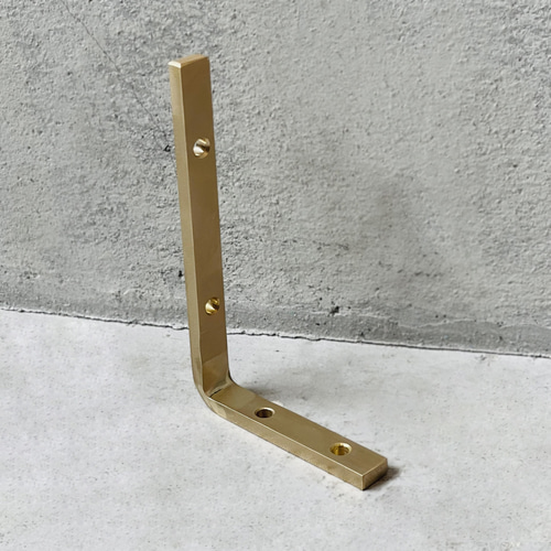 送料無料／[L Bracket(Brass)]真鍮 棚受 ブラケット L字 ウォール
