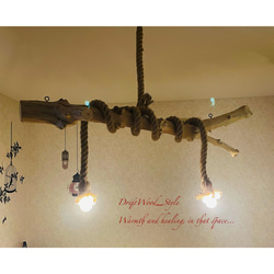 流木インテリア 木肌が美しいコブつき流木のシーリングライト ペンダントライト LED ランプ 照明器具 北欧 N2 4枚目の画像
