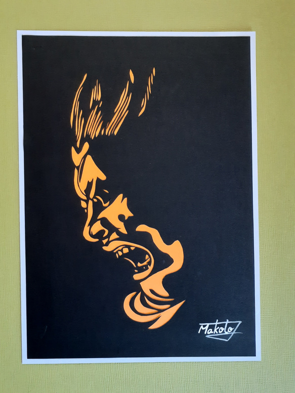 切り絵アート 新薬師寺伐折羅大将 切り絵 makochin 通販