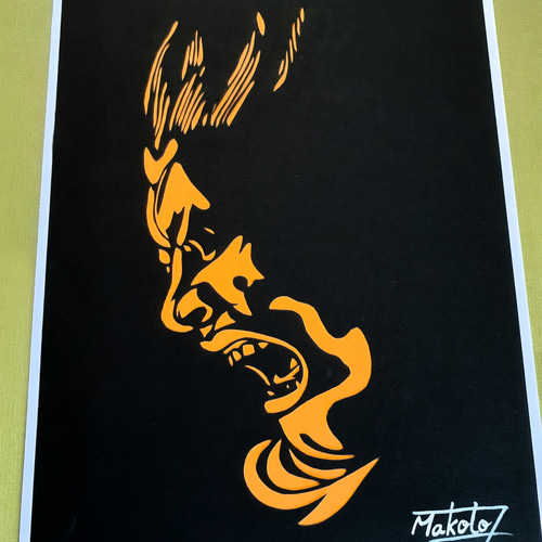 切り絵アート 新薬師寺伐折羅大将 切り絵 makochin 通販