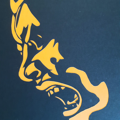 切り絵アート 新薬師寺伐折羅大将 切り絵 makochin 通販