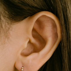 14K金 Cz 耳 鼻 軟骨 ニップル ヘリックス トラガス メンズ レディース フープ ピアス リング イヤリン 13枚目の画像