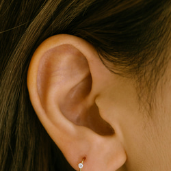 14K金 Cz 耳 鼻 軟骨 ニップル ヘリックス トラガス メンズ レディース フープ ピアス リング イヤリン 10枚目の画像