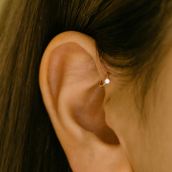 14K金 Cz 耳 鼻 軟骨 ニップル ヘリックス トラガス メンズ レディース フープ ピアス リング イヤリン 12枚目の画像