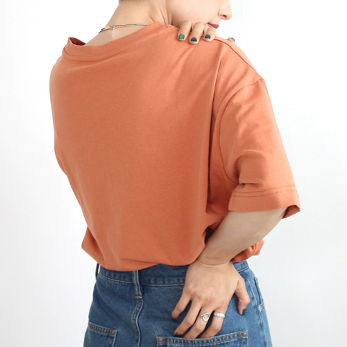 BackChannel バックチャンネル ドロップショルダー Tシャツ オレンジ BackChannel バックチャンネル ドロップショルダー Tシャツ オレンジ