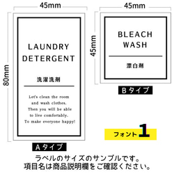 ラベルシール オーダーメイド 洗剤ラベル 詰め替え 6枚セット 品番BT76 5枚目の画像