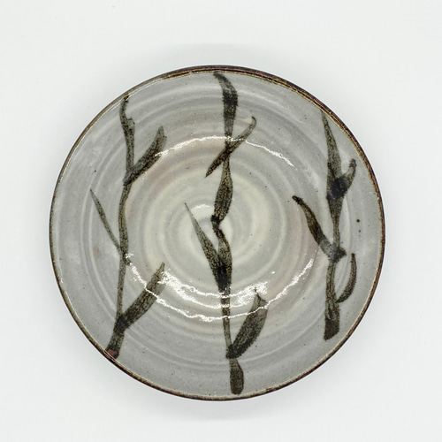 草絵刷毛目小皿 【手仕事 民藝 窯元 和 陶器】 小皿 酒津焼 kazu