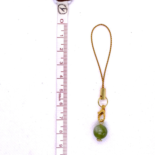 天然石/ペリドット/8月誕生石/緑/グリーン/ストラップ/キーホルダー