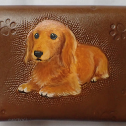 真皮卡包臘腸犬棕色 (1) ABCDOGS 第2張的照片