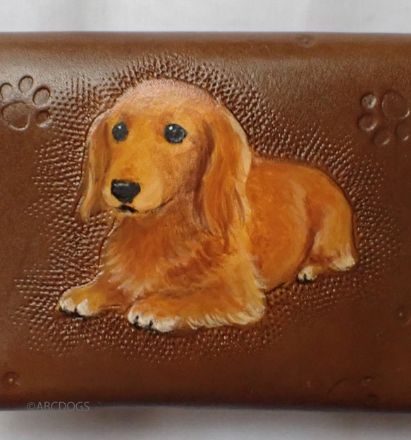 真皮卡包臘腸犬棕色 (1) ABCDOGS 第2張的照片
