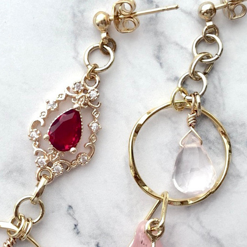 メドゥーズのマーメイド 天然石 ローズクォーツ 人魚 ヒレ ひれ 尾ひれ