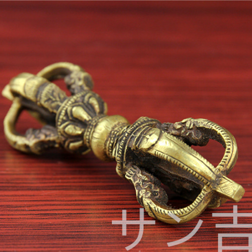 チベット密教法器 鐘 五鈷杵 金剛鈴 金剛杵セット 真鍮製