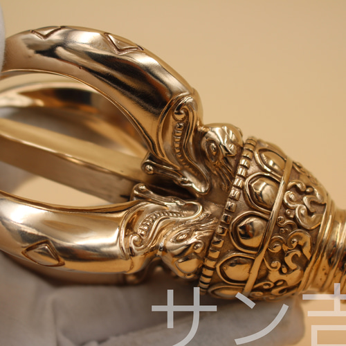 密教法器 宋式五鈷杵 金剛杵 仏教法具 真鍮製 vajra 23cm その他
