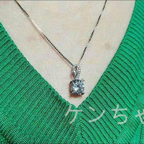 極品】pt950プラチナ 2カラットのダイヤモンドのネックレスをはめ込1 