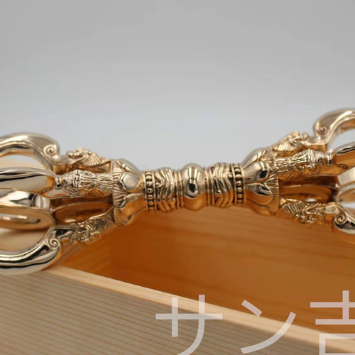 密教法器 大理五鈷杵 金剛杵 仏教法具 真鍮製 vajra 21cm その他アート 