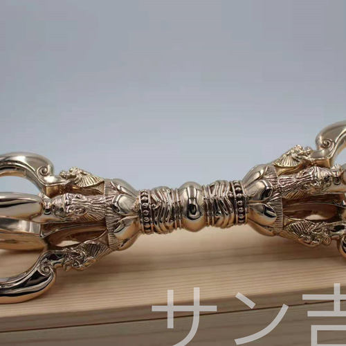 密教法器 大理五鈷杵 金剛杵 仏教法具 真鍮製 vajra 21cm その他アート