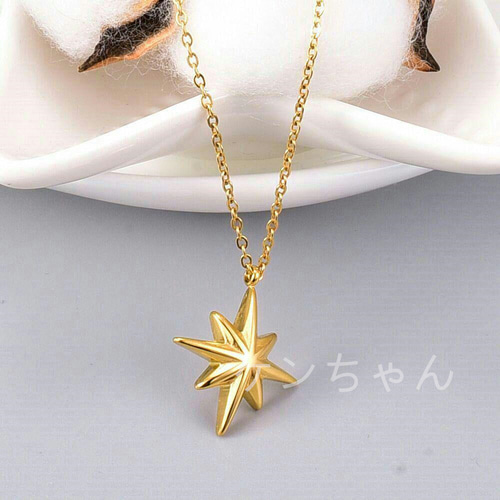 品質重視』18 Kゴールドネックレス八芒星鎖骨チェーン78 古法金 品質重視』18 Kゴールドネックレス八芒星鎖骨チェーン78 古法金
