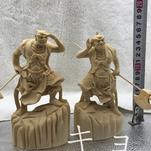 日本人気超絶の 千里眼 順風耳 通販 キヨ 彫刻 古美術 精密細工 彫刻工芸品 工芸品