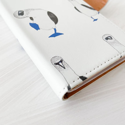 白いアオアシカツオドリの手帳型スマホケース【iPhone/Android】 2枚目の画像