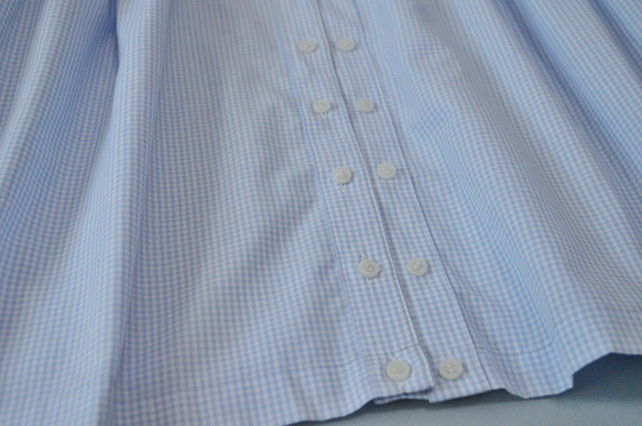 夏用コットン100％ピンタック仕様ダブルボタン付き大人可愛い長袖トップス♪ 7枚目の画像